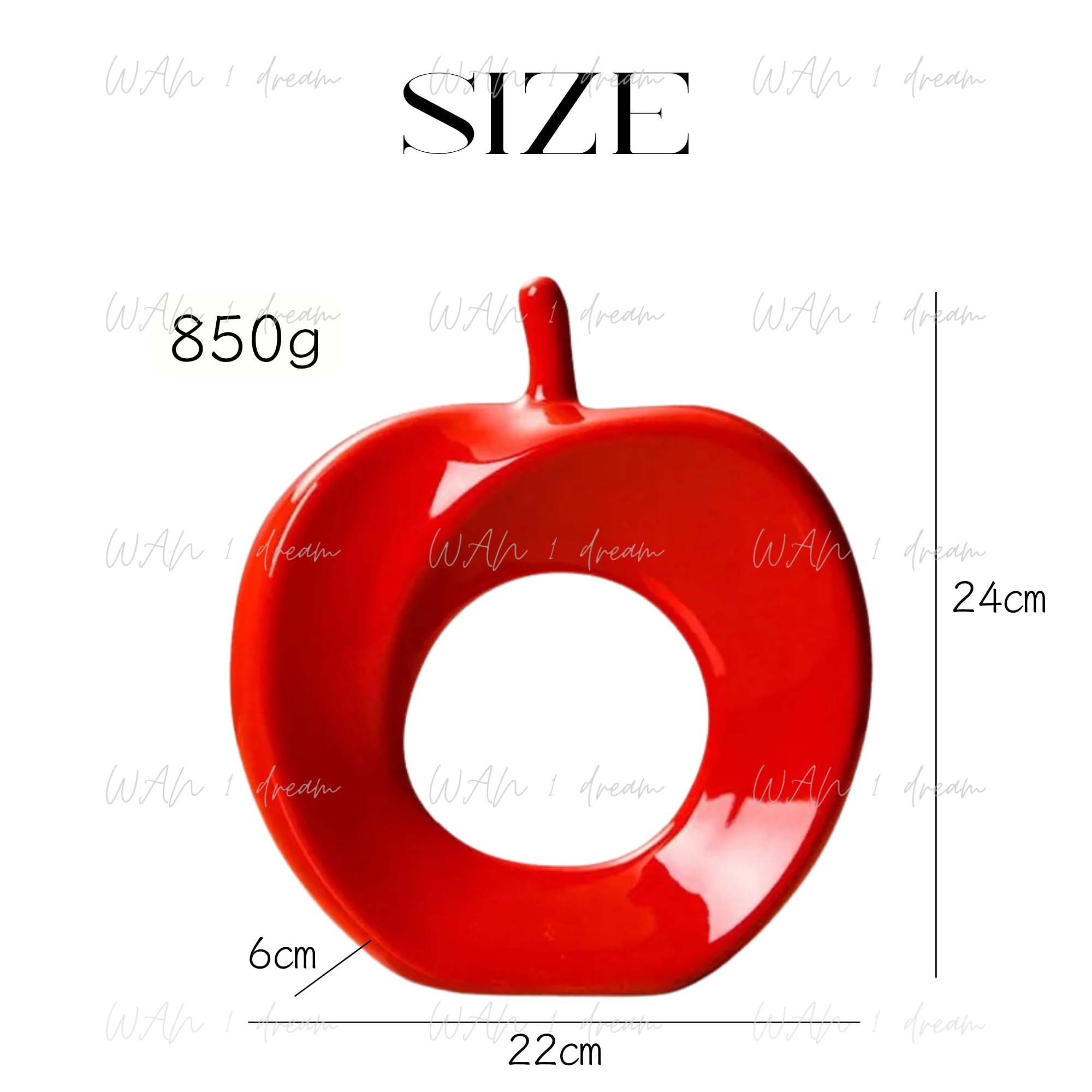 Amazon.co.jp: 【10色展開】アップル型 陶器オブジェ インテリア 置物